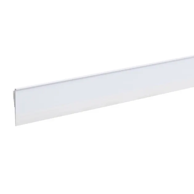 Burlete bajo puerta PVC flexible blanco con fieltro 50mm 1mt