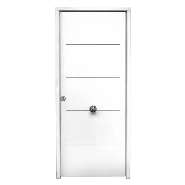 Puerta interior LOR lacada blanco 72,5 cm derecha maciza con tapajuntas