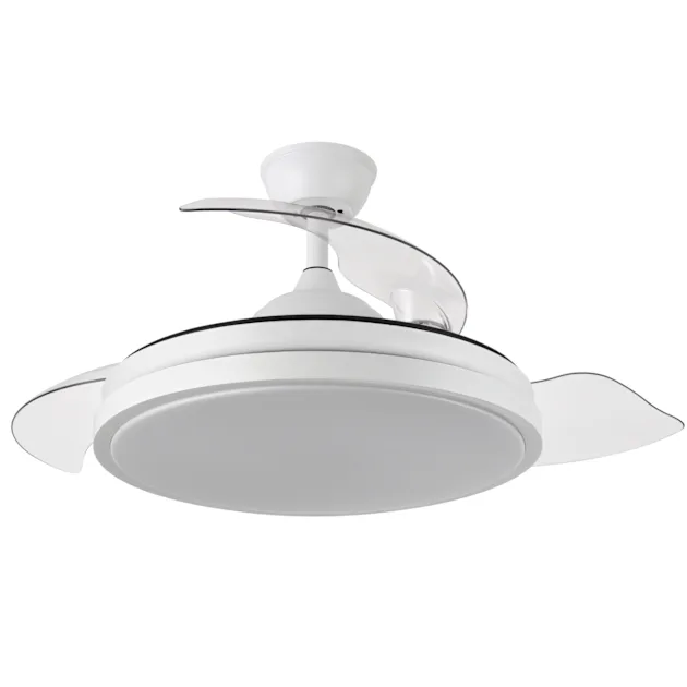 Ventilador de Techo Blanco con Luz LED y Motor CC