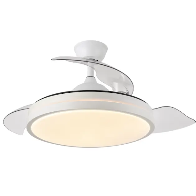 Ventilador de Techo Blanco con Luz LED y Motor CC