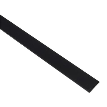 Perfil en ángulo de PVC negro de 1 metro. Tienda de perfilería online.