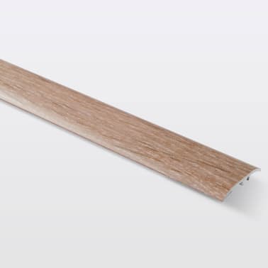 Perfil de unión plano aluminio decor280 93 x 3,7 cm madera