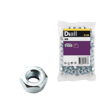 Tuerca de seguridad m8 diall 100 uds