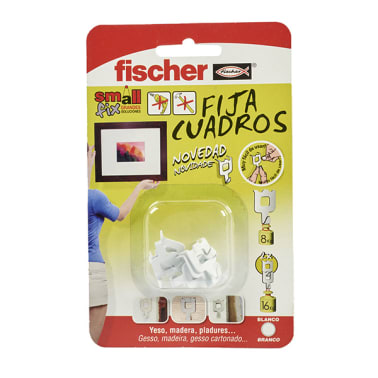 fischer - Fija cuadros para colgar cuadros sin agujeros, Blanco 8 uds  (Paquete de 2) : : Bricolaje y herramientas