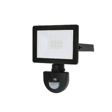 Proyector LED Lucano negre 10W con sensor