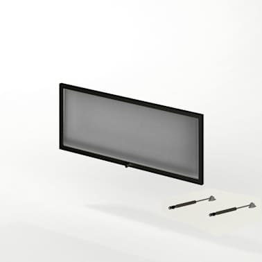 VITRINE DE ALUMÍNIO PRETO 348X898