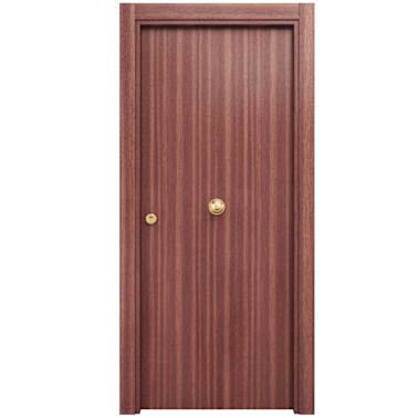 Puerta de entrada blindada sapelly y blanca derecha 206x86cm