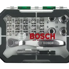 Set de 26 piezas para atornillar con vasos de carraca Bosch