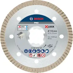 Disco diamantado X-Lock Ceramic 115 mm Bosch