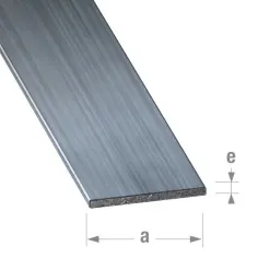 Perfil liso de acero estirado 100 x 3 x 0,2 cm