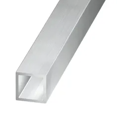 Tubo cuadrado aluminio bruto 200 x 2 x 2 cm
