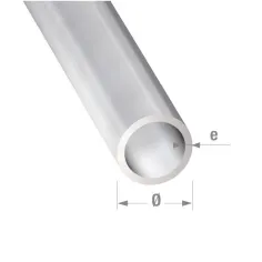 Tubo de aluminio anodizado 100 x ø 1,2 cm