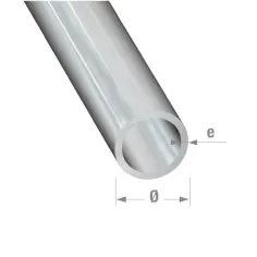 Tubo de aluminio bruto 100 x ø 1,6 cm