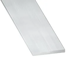 Perfil liso de aluminio bruto 250 x 2 x 0,2 cm