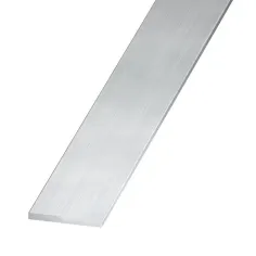 Perfil liso de aluminio bruto 250 x 3 x 0,2 cm