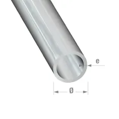 Tubo de aluminio bruto 200 x ø 2 cm