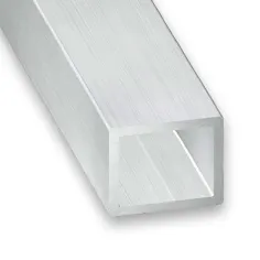 Tubo rectangular aluminio bruto 100 x 1,2 x 1 cm