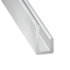 Perfil en U desigual aluminio 200x1x2/1 cm