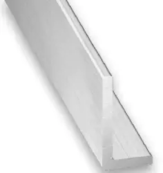 Ángulo de aluminio desigual 100 x 2 x 1,5 cm