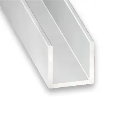 Perfil en U aluminio 100x0,8x0,8 cm
