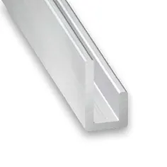 Perfil en U desigual aluminio 100x1x2/1 cm