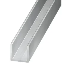 Perfil u de aluminio 250 x 1,0 x 1,3 cm - 1,5 mm