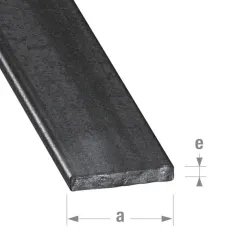 Perfil liso de acero laminado 250 x 2,5 x 0,4 cm
