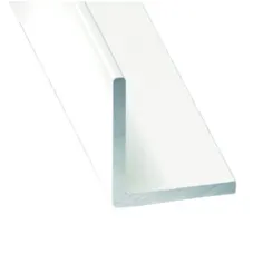 Perfil liso de aluminio blanco 20x2-2m