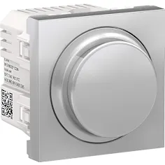 Regulador  New Unica giratorio LED Aluminio Schneider