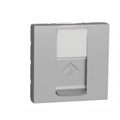 Toma teléfono rj12 2 módulos New Unica Aluminio Schneider