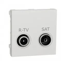Toma tv/fm/sat Final New Unica Blanco Polar Schneider