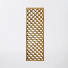 Celosia de madeira diagonal com marco 1,83 x 0,61 m