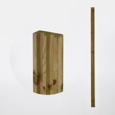 Poste madera doble ranura 