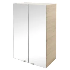 Armario de baño roble con espejo imandra 90 x 60 x 36 cm