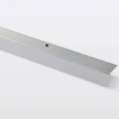 Perfil para escalón de aluminio plata brillo goodhome 180 x 2,5x 2 cm