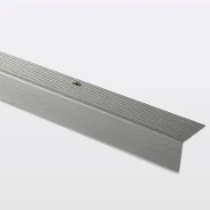 Perfil para escalón de aluminio plata goodhome 180 x 3,5 x 2,5 cm