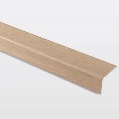 Perfil para escalón de aluminio efecto madera roble goodhome 180 x 3,5 x 2,5 cm