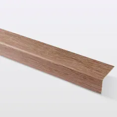 Perfil para escalón de aluminio efecto madera roble oscuro goodhome 180 x 3,5 x 2,5 cm