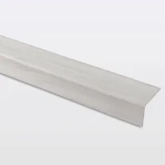 Perfil para escalón aluminio madera blanca 900 mm