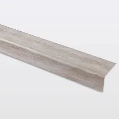 Perfil para escalón de aluminio efecto madera gris goodhome 180 x 3,5 x 2,5 cm