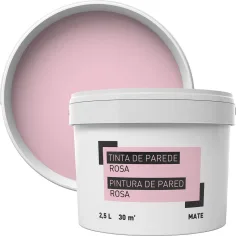 Tinta para paredes rosa 2,5 l
