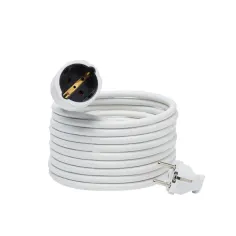 Prolongador de cable h05vv-f blanco 3 x 1,5 mm² 5 m