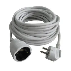 Prolongador de cable h05vv-f blanco 3 x 1,5 mm² 10m