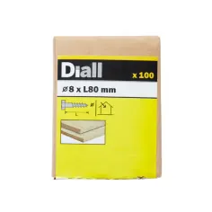 100 Tornillos barraqueros HEX 8x80  mm Diall