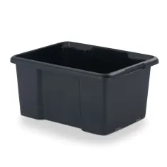 Caixa de plástico cinzento preto 
