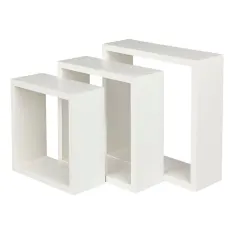 Pack estantes cubo Rigga blanco 3 uds