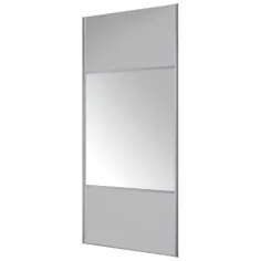 Puerta corredera espejo Valla gris 237x92 cm