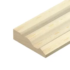Moldura de madeira de pinho 240 x 3,8 x 0,9 cm