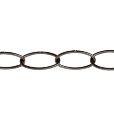 Cadena decorativa acero negro 6 mm x 1,5 m