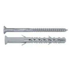 Pack 6 tacos largo con tornillo torx diall 8 x 100 mm